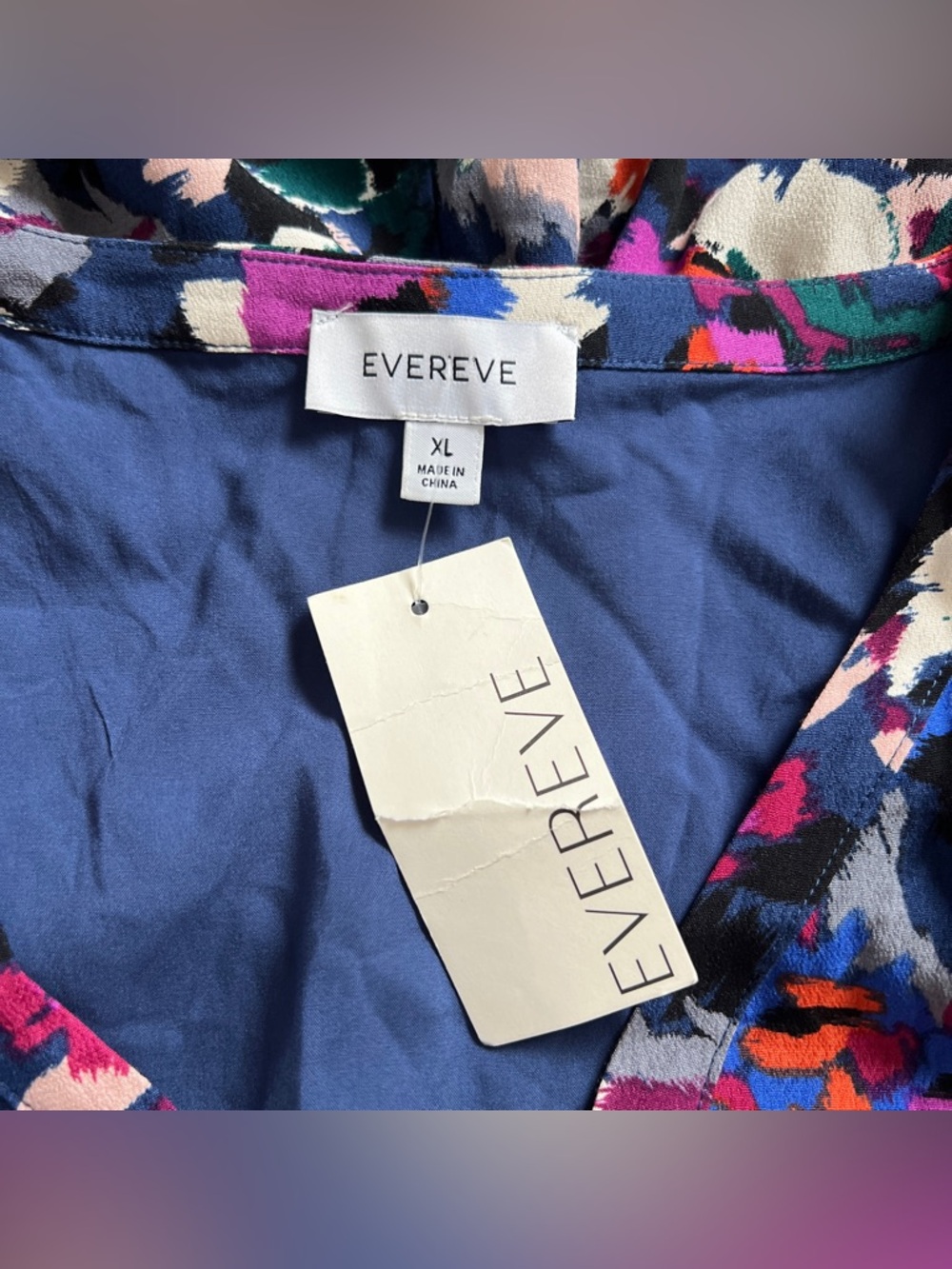 NWT Evereve Hadley Romper Preppy Floral Cottage Peasant Minimalist Sz XL - Picture 2 of 8